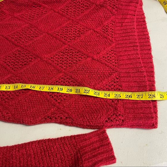 American Eagle red knit tunic sweater dress size Medium - Picture 10 of 11